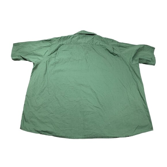 Wrangler Men's 3XL Army Green Military Workwear Button-Down Shirt - Picture 2 of 8